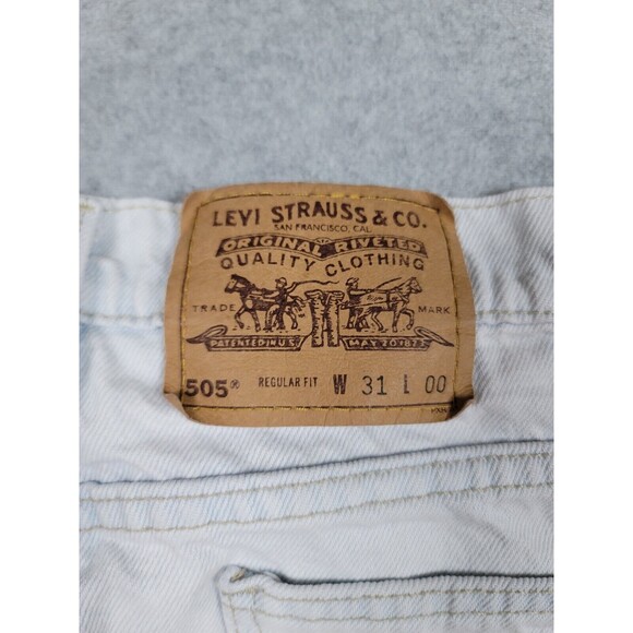 Vintage Levi's 505 Orange Tab Denim Shorts Men's Light Wash 90s Made in USA Vtg - Picture 3 of 13